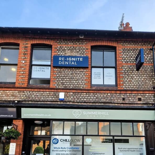An image of the outdoor signage for Re-Ignite Dental.